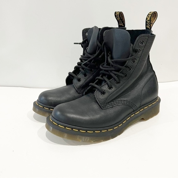 Dr. Martens 1460 Pascal Leather Lace Up Black Boots - Picture 11 of 14